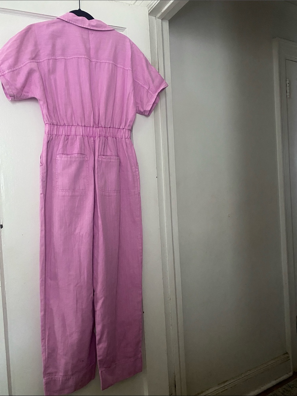 Universal Thread Pink Short-Sleeve Tie-Waist Utility Jumpsuit - Picture 7 of 10